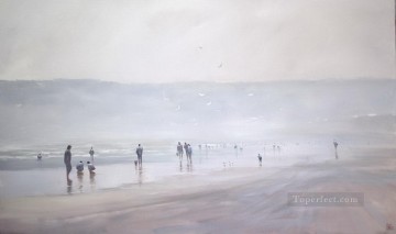 amartillar niebla paisaje marino abstracto Pinturas al óleo